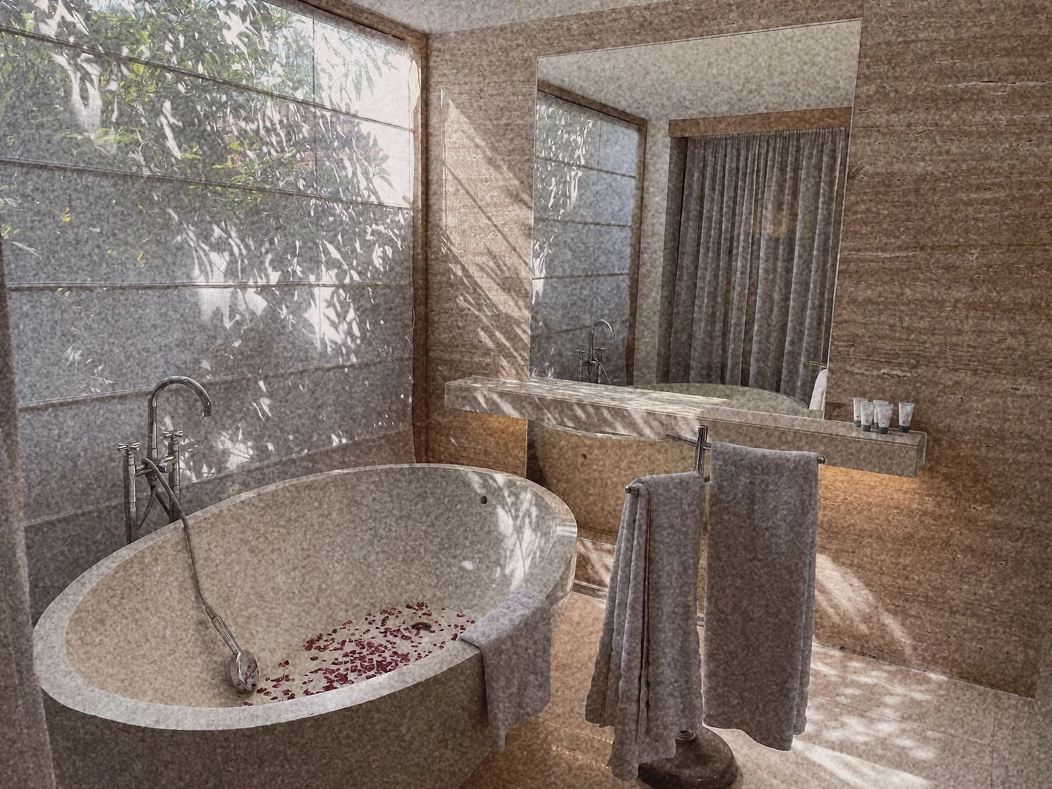 The lime-plaster bathhouse at Merecombe
